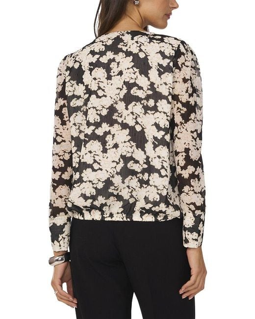 Vince Camuto Multicolor Wrapped Long Sleeve Blouse