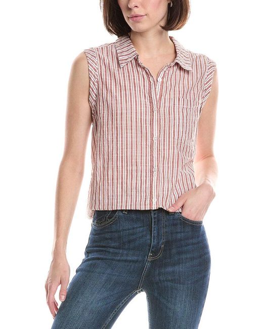 Michael Stars Red Monique Shirt