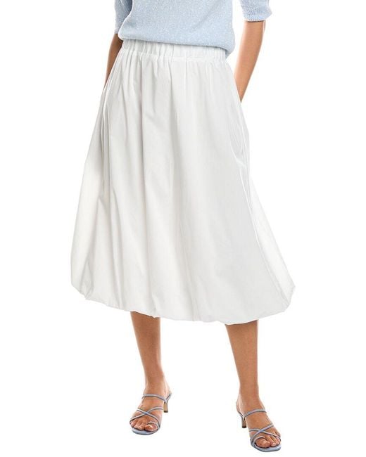 Nanette Lepore White Solid Skirt