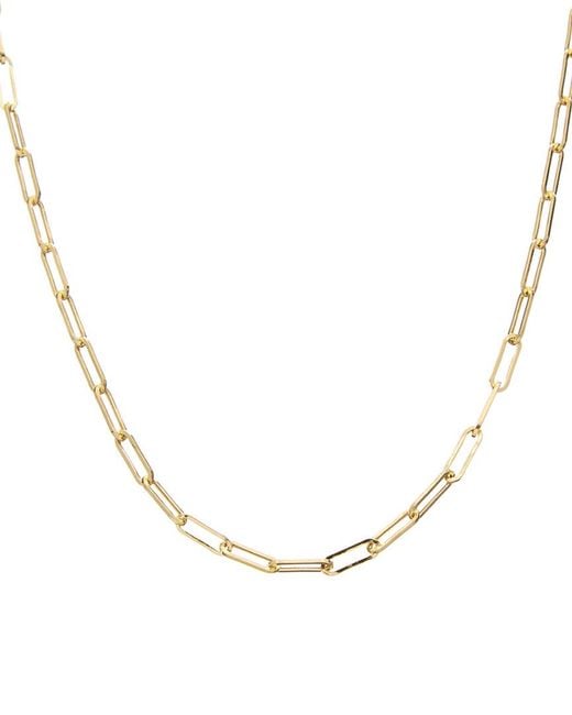 Italian Gold Metallic 18K Paper-Clip Chain Necklace