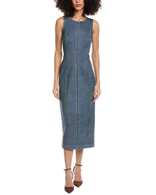 Rag & Bone Blue Miramar Ponte Olivia Midi Dress