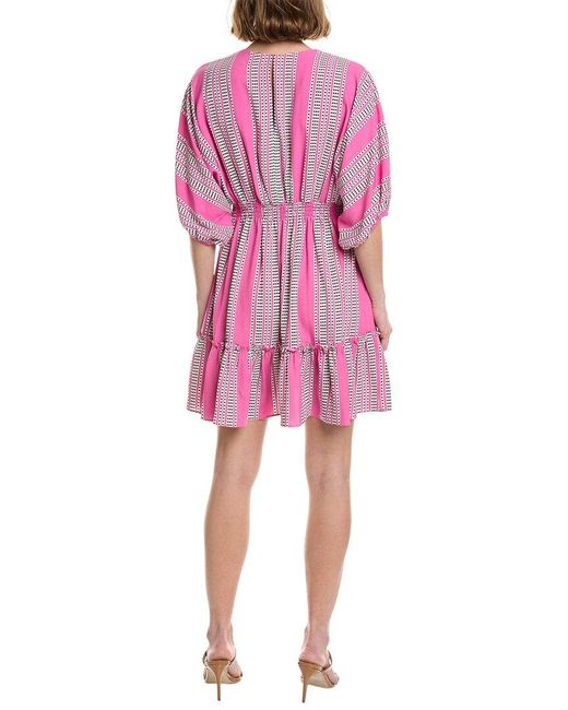 Taylor Pink Printed Mini Dress