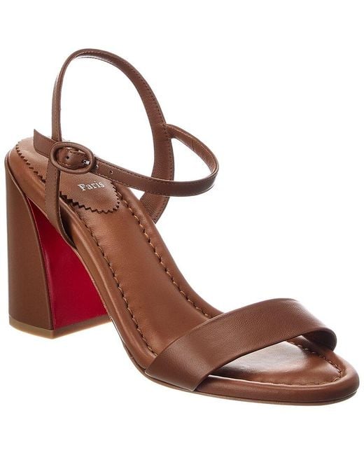 Christian Louboutin Brown Jane 85 Leather Sandal