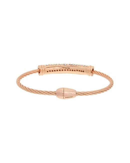 Juvell White 18K Plated Cz Bangle Bracelet