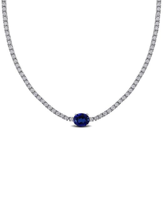 Rina Limor Metallic 16.01 Ct. Tw. Lab-Grown Sapphire Necklace