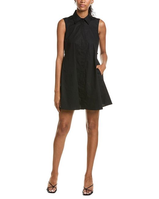 Kenneth Cole Black Sleeveless Trapeze Mini Dress