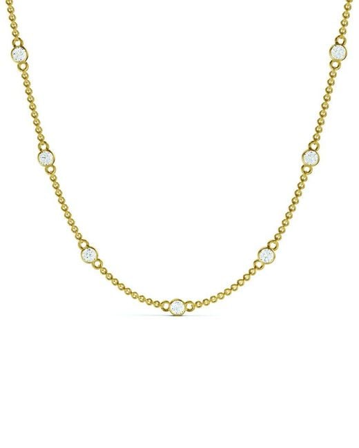 Lab Grown Diamonds Metallic 14K 0.50 Ct. Tw. Lab-Grown Diamond Necklace