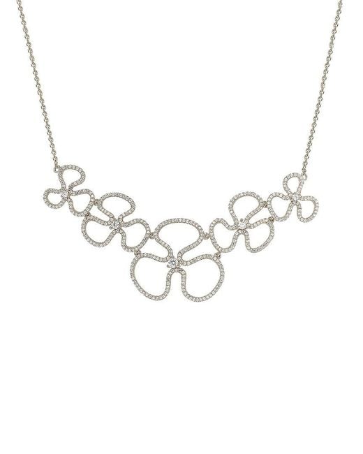 Suzy Levian CZ Jewelry Metallic Suzy Levian Cz Bib Necklace
