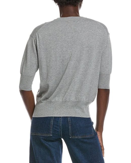 Autumn Cashmere Gray Relaxed Crewneck Sweater