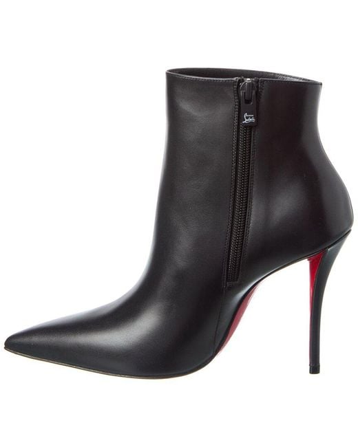 Christian Louboutin Black Miss Z 100 Leather Bootie