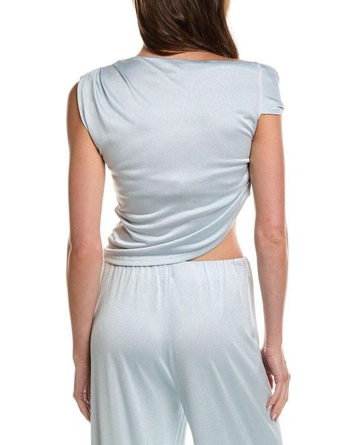 Lamarque Blue Evonne One Shoulder Top