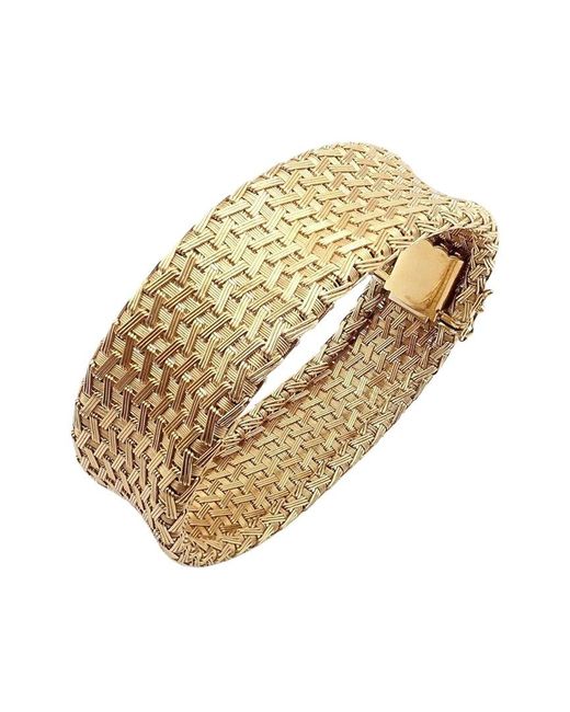 Roberto Coin Metallic 18K Basket Weave Bracelet (Authentic Pre-Owned)