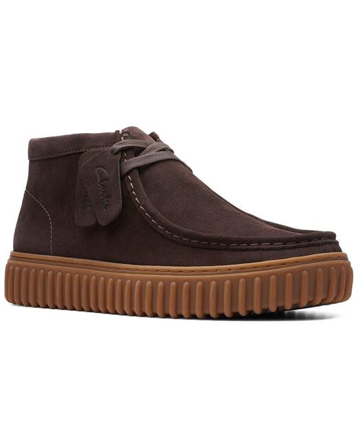 Clarks Brown Torhill Hi Suede Boot for men