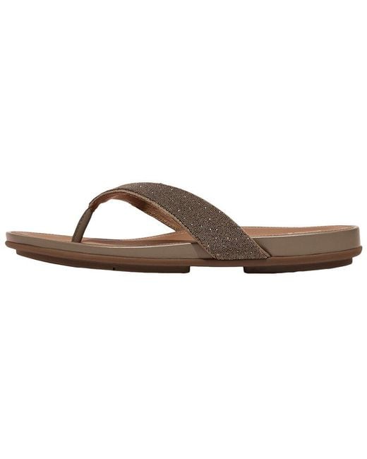 Fitflop Brown Gracie Leather-trim Sandal