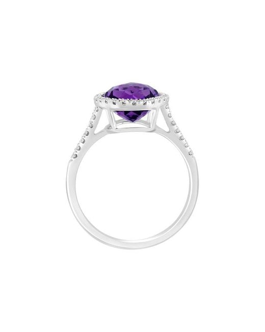 Effy Fine Jewelry Blue 14K 3.56 Ct. Tw. Diamond & Amethyst Ring