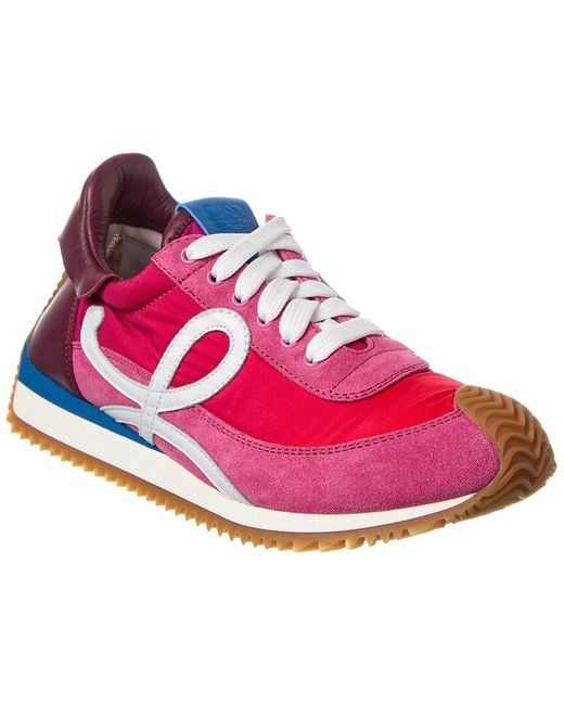 Loewe Pink Flow Runner 2.0 Nylon & Suede Sneaker