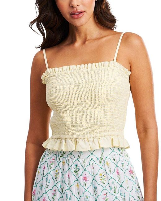 Roberta Roller Rabbit Green Hali Linen Top