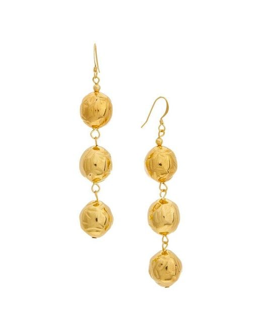 Kenneth Jay Lane Metallic 18K Plated Dangle Earrings