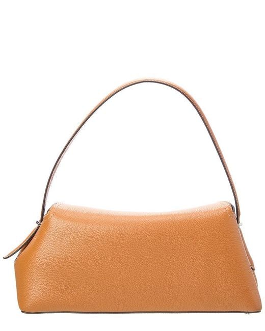 Totême  Brown T-Lock Leather Shoulder Bag