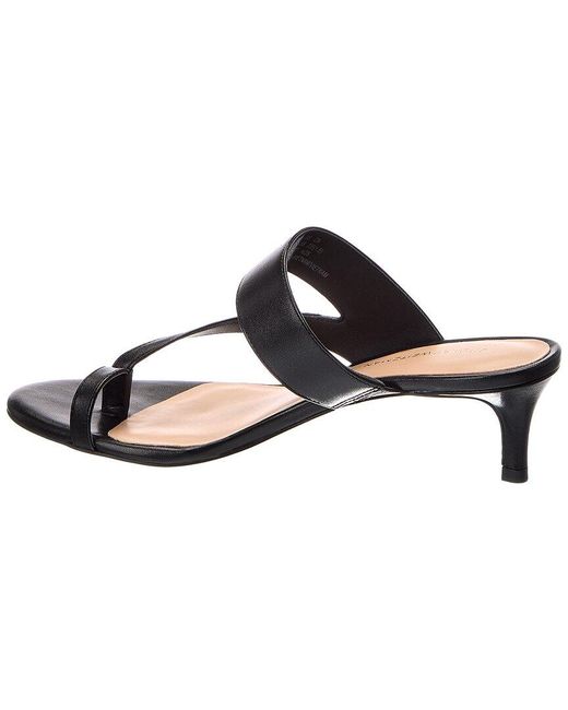 Stuart Weitzman Black Remy Slide 50 Leather Sandal