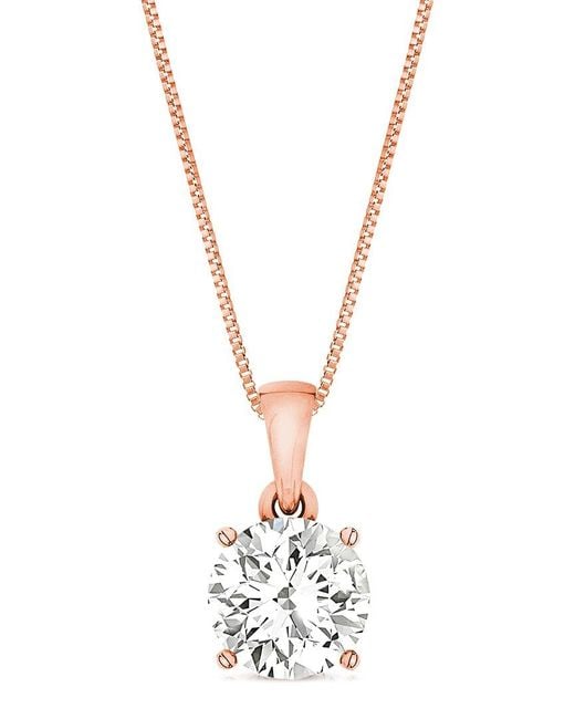 Amairah White 14K 2.00 Ct. Tw. Lab-Grown Diamond Solitaire Pendant Necklace