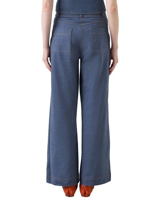 L.K.Bennett Blue Freya Denim Trouser