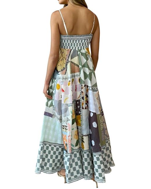 CHARLOTTE GREEN Blue Maxi Dress