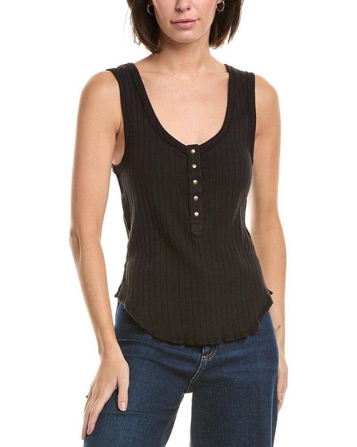 Free People Black Bryson Henley