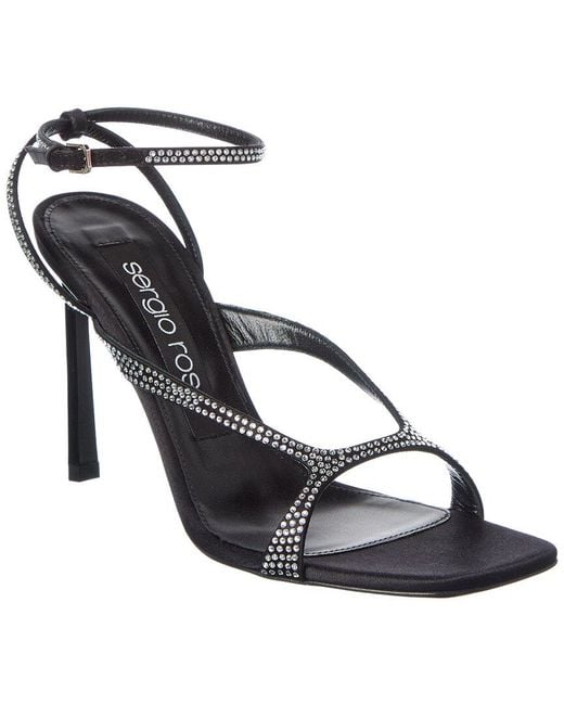 Sergio Rossi Metallic Aracne 95 Satin Sandal