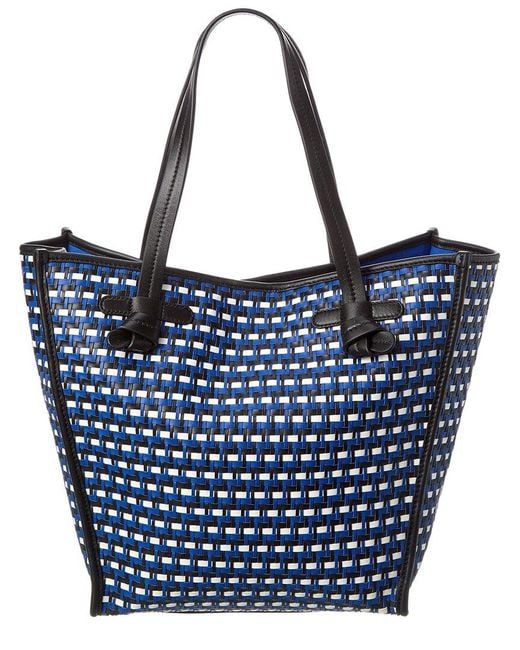 J.McLaughlin Blue Lucille Leather Tote