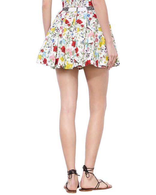 Alice + Olivia Multicolor Haven Linen-Blend Skirt