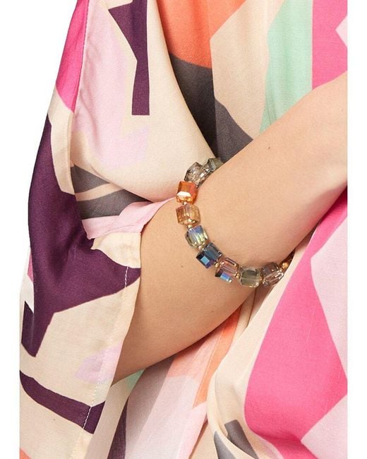 Saachi Blue Faceted Bead & Stone Bracelet