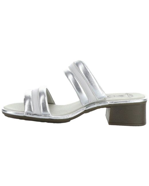 Fly London White Eity Leather Sandal