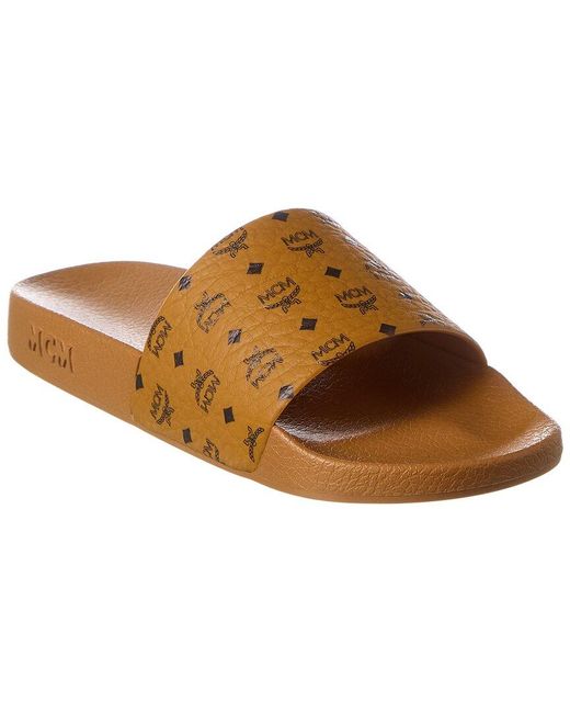 mcm visetos monogram slide
