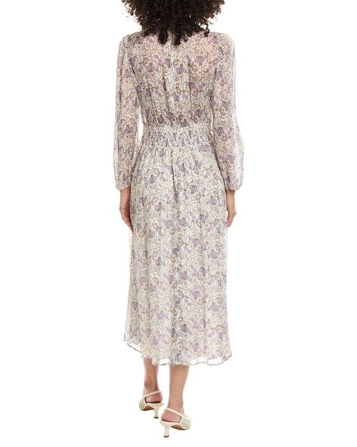 The Kooples White Liberty Field Midi Dress