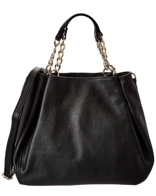 Italian Leather Black Shoulder Bag