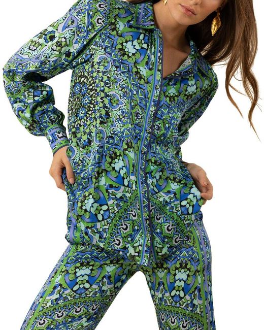 Hale Bob Green Kyla Button Down Top