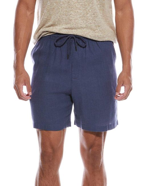 Onia Blue Linen-Blend Short for men