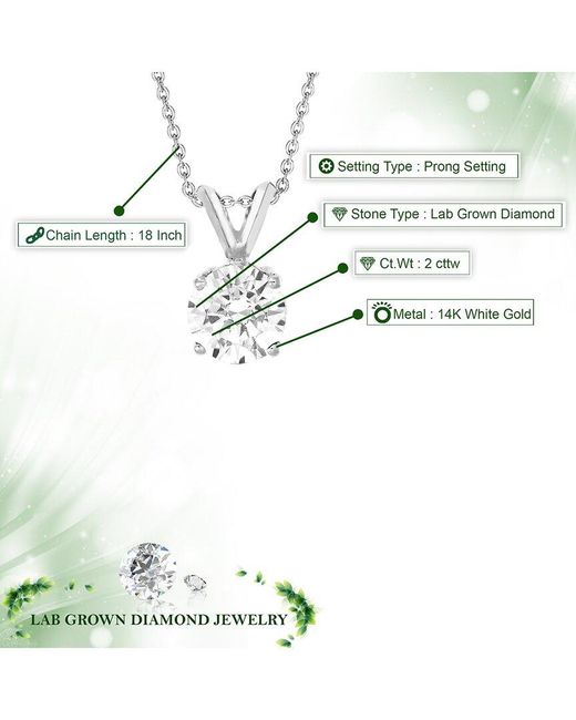 Amairah Metallic 14K 2.00 Ct. Tw. Lab-Grown Diamond Pendant Necklace