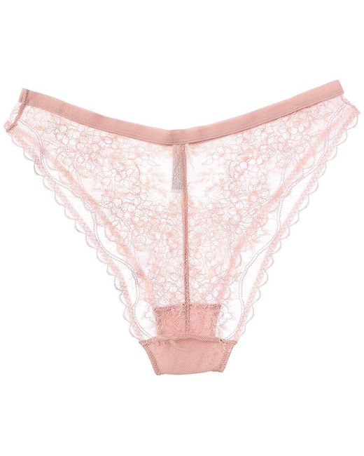 B.tempt'd Pink No Strings Attached Cheeky Bikini