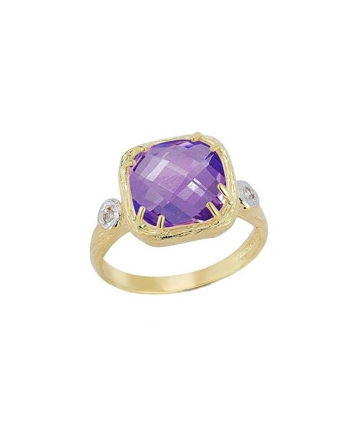Reiss Purple 14k 3.53 Ct. Tw. Diamond & Amethyst Ring