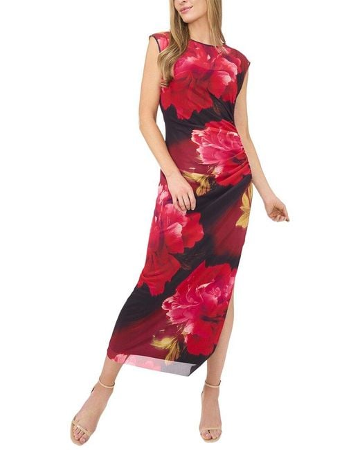 Ted Baker Red Mesh Column Dress