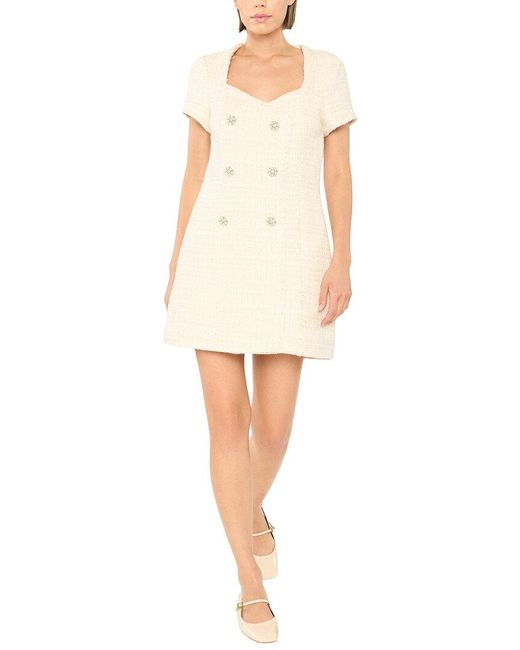 Likely White Gia Wool-Blend Dress