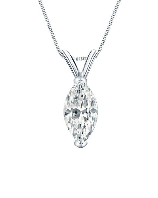 Sabrina Designs Lab Grown Diamonds White 14K 4.00 Ct. Tw. Lab-Grown Diamond Solitaire Pendant