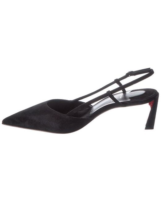 Christian Louboutin Blue Condoroline 55 Suede Slingback Pump