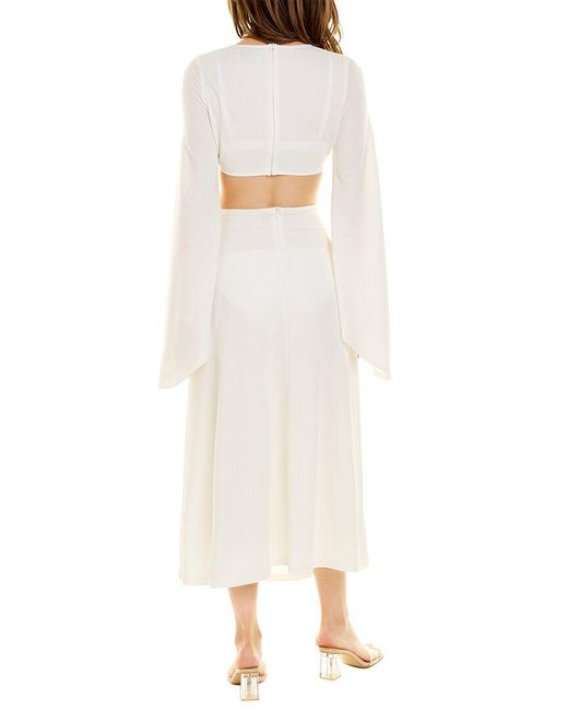 SONYA White Majestic Knit Maxi Dress