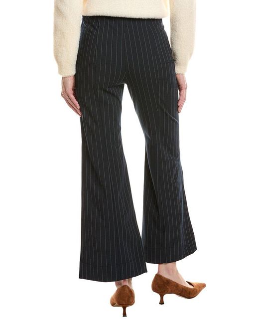 Ganni Black Stripe Cropped Pant