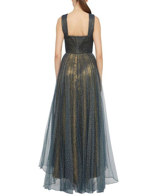 THEIA Green Linda High Low Dress
