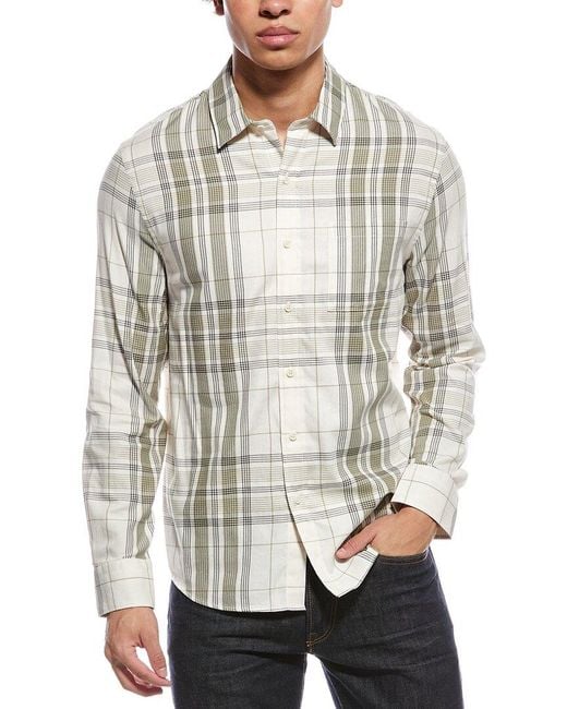 Vince Gray Plaid Shirt for men