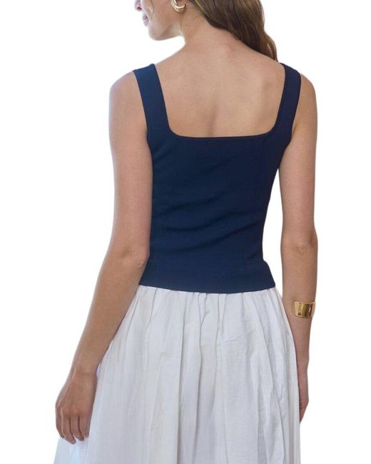 Moon River Blue Midi Dress